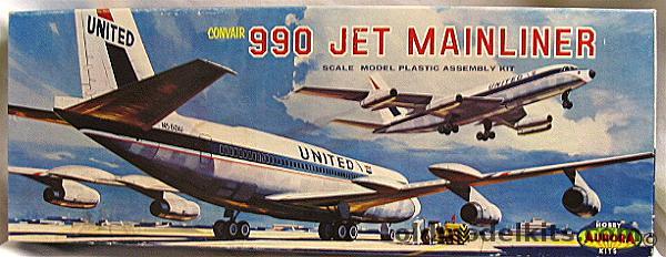 Aurora 1/107 Convair 990 Jet Mainliner, 397-198 plastic model kit